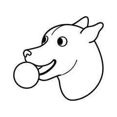 vector illustration of a dog