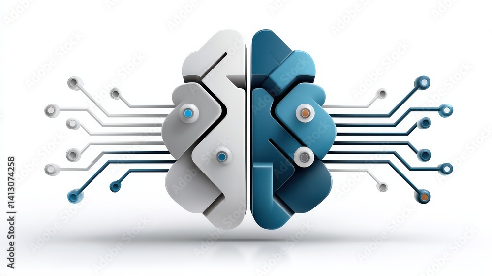 Poster innovative technology event ai data processing digital environment graphic design futuristic viewpoi