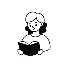 cartoon character of girl vector