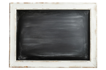 Empty Black Chalkboard on transparent background