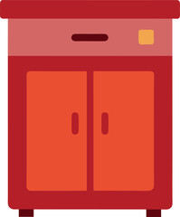 red mailbox isolated on white