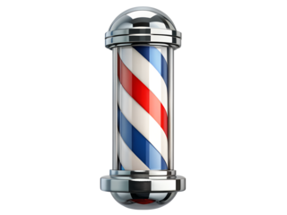 barber pole isolated on white