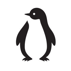 Professional Penguin Logo in Black and White