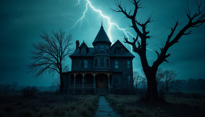 A Haunted Mansion Beneath the Storm's Wrath