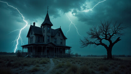 Lightning Strikes the Haunted House