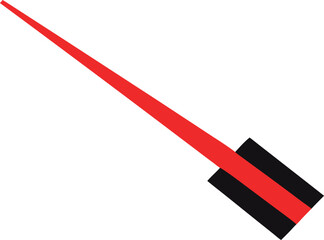 red and white arrow
