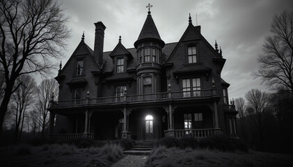 Gloomy Mansion in the Mist