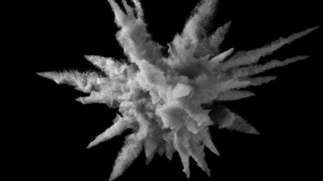 White smoke explosion - 60fps