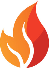 vector illustration of a fire