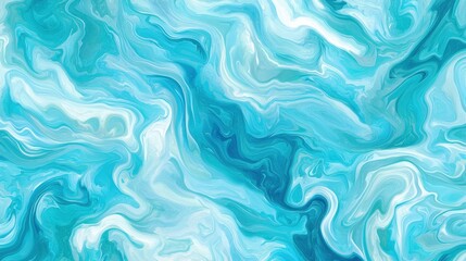 Fototapeta premium Intricate swirls of blue and white blend seamlessly, creating an abstract pattern that evokes a sense of tranquility. Ideal for artistic backgrounds or interior decor