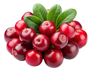   red cranberries isolated on white background png