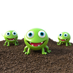 Obraz premium Sproutlings from Space: Happy Hatchlings on Earth