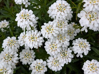 Flowers of Perennial Candytuft (Iberis sempervirens)
