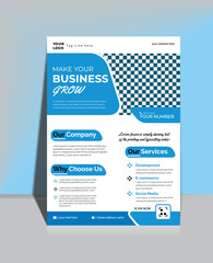 Modern Corporate Business Flyer Design Template | A4 Vector Layout for Company Promotion