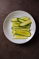 Sliced cucumbers