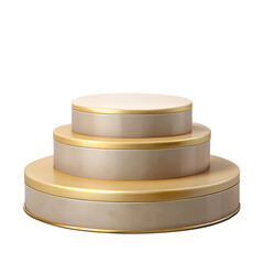  cylinder podium display scene of minimal geometric platform base isolated on transparent background png file.