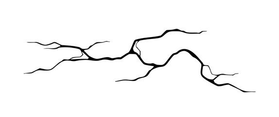 Cracked Texture effect, Distressed, Broke and Destroyed Grunge effect style vector design on white background (Editable)