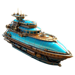 The Azure Voyager: Steampunk Ship of the Skies