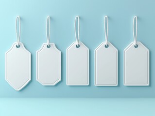 Minimalist Blank Tags and Labels for E-Commerce: Clean Design for SEO Optimization and Branding