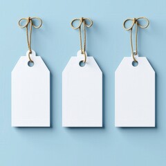 White Blank Label Cards for Creative Handmade Gifts and Marketing Presentation