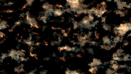 Abstract Black-brown Grunge Seamless Pattern. Creative Design With Chaotic Brush Strokes. Black Grunge Background. Artistic Repeatable Print Made Of Messy Stains. Abstract Granite Stone-like Pattern.