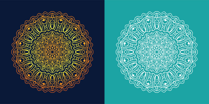 Unique Creative ornament flower mandaladesign vector design, A design element for a creative mandala idea.