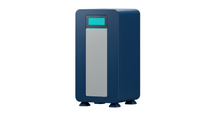 Isolated Blue Server Unit