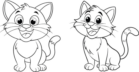 cat coloring page kids books 