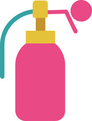 pink plastic bottle isolated