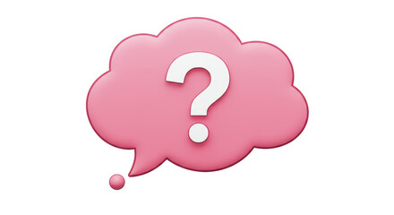 Isolated Question Mark in Speech Bubble