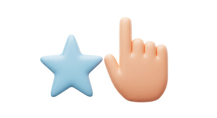 Isolated Hand Pointing at Star