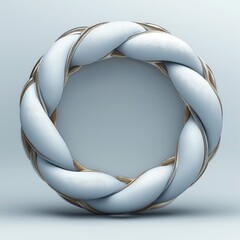 Elegant Modern Wreath for Interior Design - Decorative Home Accent with Golden Accents & Geometric Symmetry