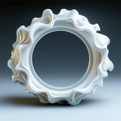 Modern Art Sculpture with Curved Lines: Sophisticated Minimalist Design and Textured Surface