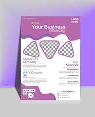 Modern Corporate Business Flyer Design Template | A4 Vector Layout for Company Promotion