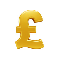 Sign of pound sterling icon in isometric 3d style isolated on white background. Money symbol