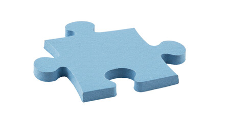 Isolated Blue Puzzle Piece