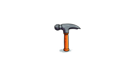 Hammer tool illustration on a white background  