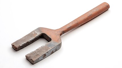Rusty metal Ushaped tool.