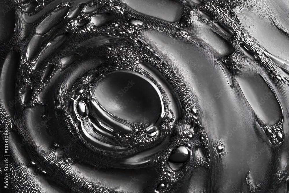 Aufkleber water droplets create mesmerizing abstract patterns on a smooth surface, water droplets that create 
