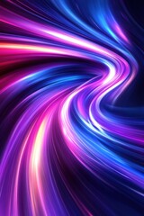 Vivid Abstract Swirling Energy Trail With Radiant Light Effects