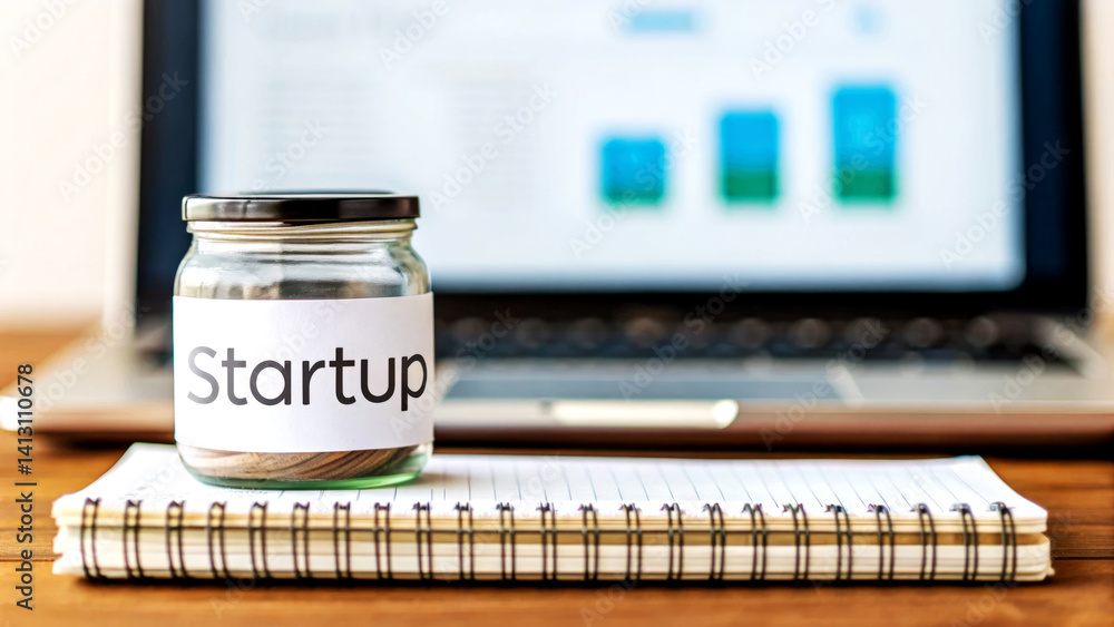 Poster startup investment strategies for finance professionals insights and analysis in a modern workspace 