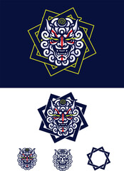 set logo vector fudog hanya mask