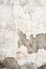 Obraz premium Textured weathered wall with peeling plaster and exposed concrete surface