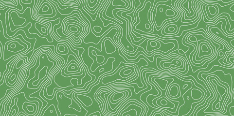 Abstract wavy topographic map. Abstract wavy and curved lines background. Abstract geometric topographic contour map background. Vector illustration.