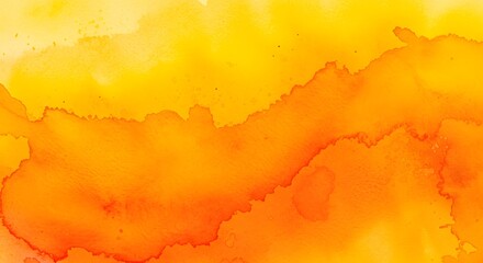Obraz premium Warm Abstract Watercolor Gradient in Yellow and Orange