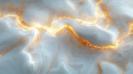 Abstract marble texture with golden veins.  Intricate patterns of white and gold