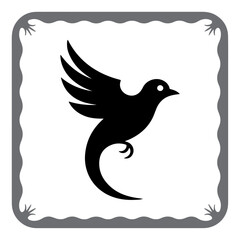 Fototapeta premium Minimalist Black Bird Icons