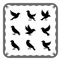 Elegant Bird Silhouettes Collection