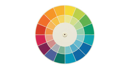 Fototapeta premium Isolated color wheel guide chart
