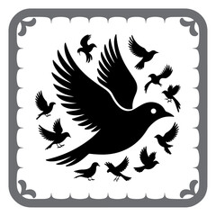 Obraz premium Stylish Bird Silhouettes for Branding